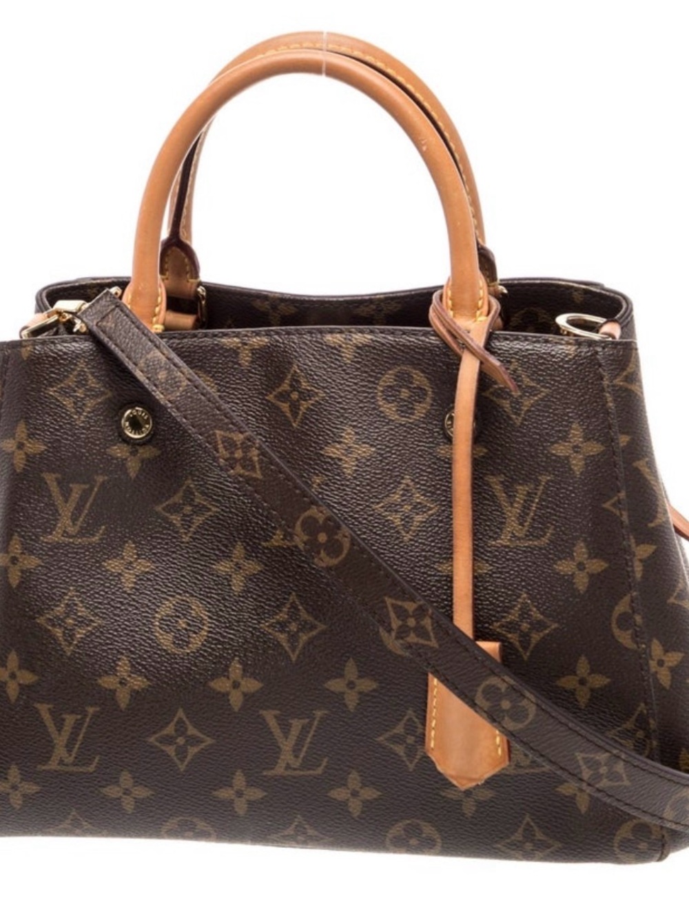 Louis Vuitton Montaigne BB Monogram Canvas with Vachetta Leather Trim